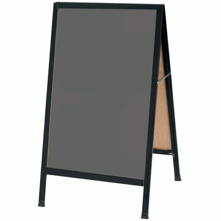 AARCO DS3648S 36 x 48in Slate Gray Satin Anodized Aluminum Frame Porcelain Chalkboard 116DS3648S